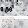 4/8 Pcs Self Adhesive Vinyl Wallpaper Peel And Stick 3D Effect Tiles Waterproof Kicthen Ceramic Tile Aluminum Foil Wall Stickers