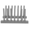 White Dish Drying Rack With Pot Cover Holder Space Saving Kitchen Storage Drainer Rack For Bowls Pans Lid Ganizer Racks