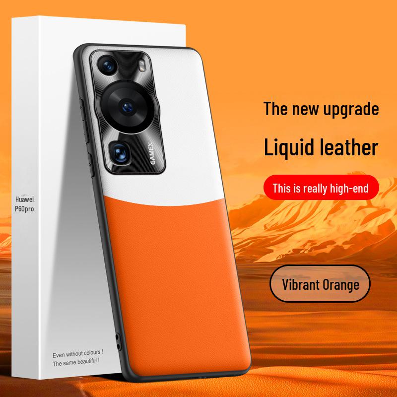 Huawei P60 Liquid Leather Anti-Fall Protective Case, One Piece Cover