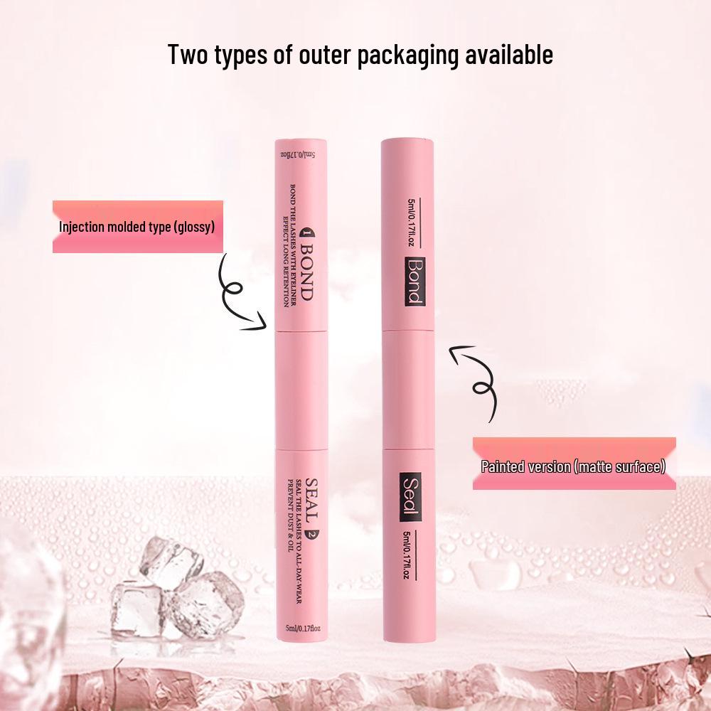 Double-Ended Quick-Dry Pom-Pom Mascara: Frosted Finish, Gentle & Waterproof Formula.