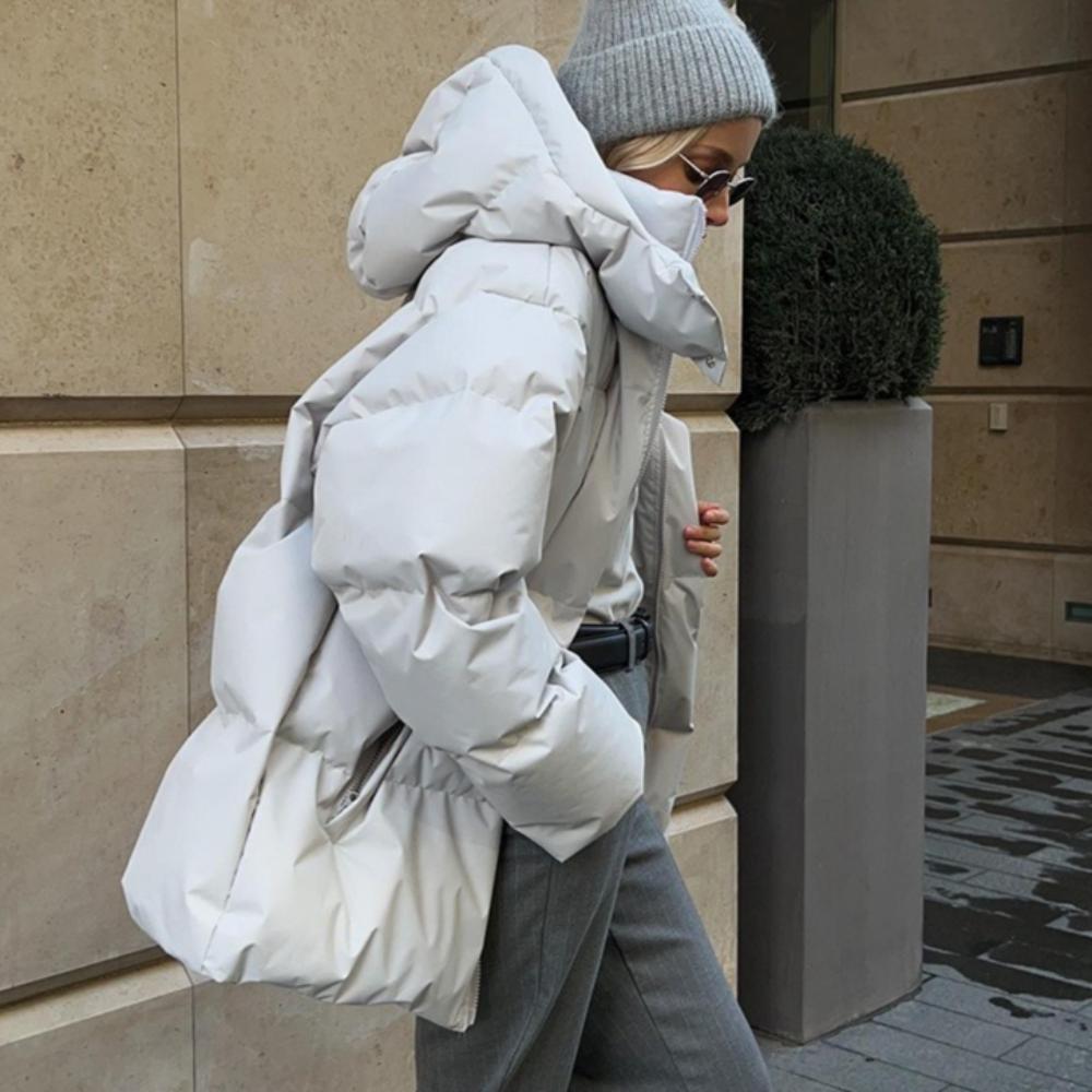 Women's Autumn and Winter European and American Loose Jacket Warm and Fashionable Coat