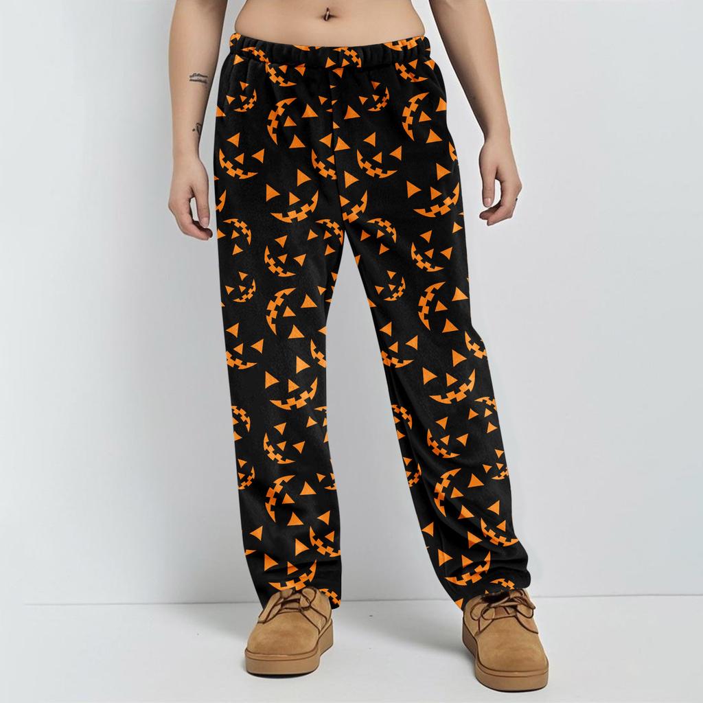 Anime Pajama Pants Sleepwear Casual Drawstring Elastic Waist Pants Comfy Straight Yoga Loose Trousers