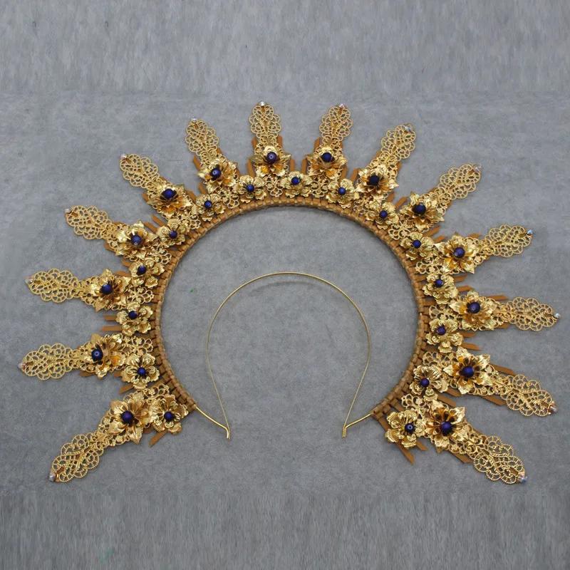 Diadema KC Halo Lolita Gotica Fatto a Mano Fascia Corona Dea del Sole Retrò Accessori per Capelli