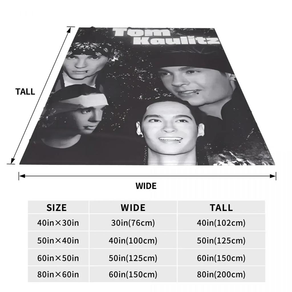Warme weiche Decke Camping T-Tokio Hotel Überwurfdecke T-Tom Kaulitz Flanell Tagesdecke Sofa Sessel Grafische Schlafsofa Abdeckung