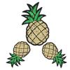 3Pcs Pineapple Embroidered Fabric Patches Sew Iron On Bag Clothes Applique Craft DIY Decoration