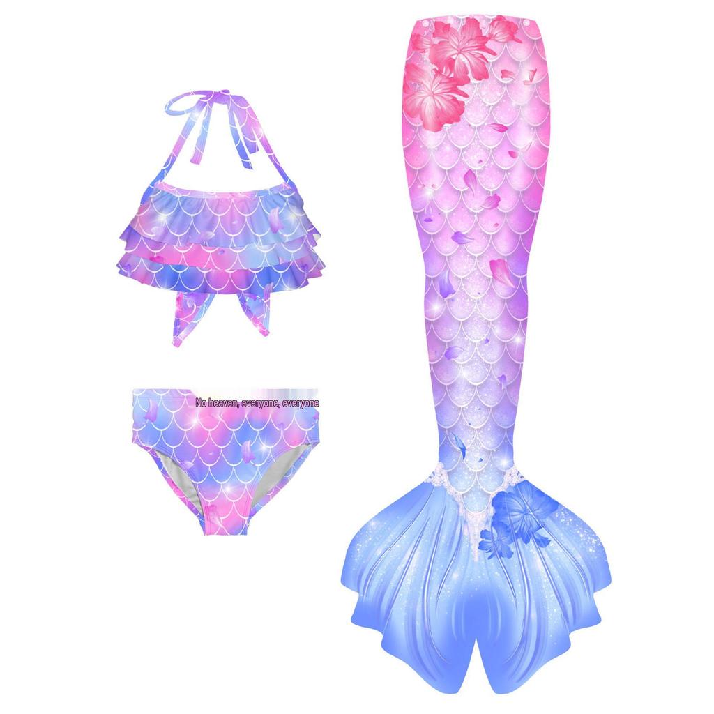 Girls' Mermaid Tail Swimsuit Bikini Set - Princess Swimwear