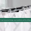 12pcs Shower Curtain Rings, C-Shaped Hooks for Bathroom Window Rod,for Easy Installation and Organization, Bathroom Accessories