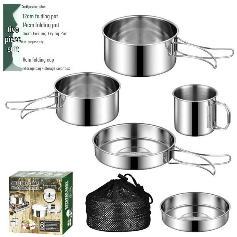 Stainless Steel Outdoor Camping Cookware Set