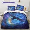 Blue Eagle  Pattern Bedding Quilt Set Quilt Cover Pillowcase Home Decoration  Gift (1 * Duvet Cover + 2 * Pillowcase, Without Core)