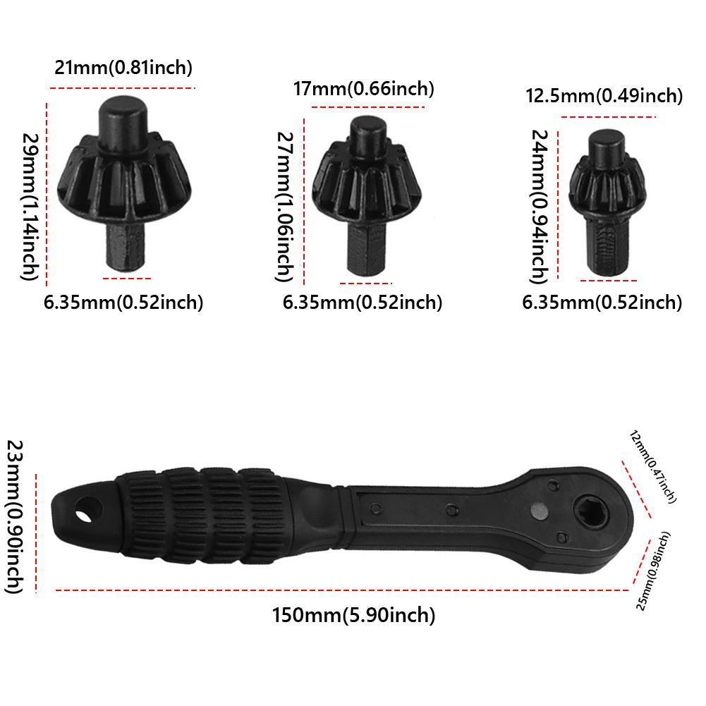 2-in-1 Drill Chuck Key Wrench Chuck Key Drill Press Universal Double Head Chuck Drill Key Wrench Drill Chuck for Power Tools