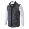 Casual Men's Vest, Vest, Camisole, Vest, Stand Up Collar, Sleeveless Knit, Casual, Thick, Autumn and Winter