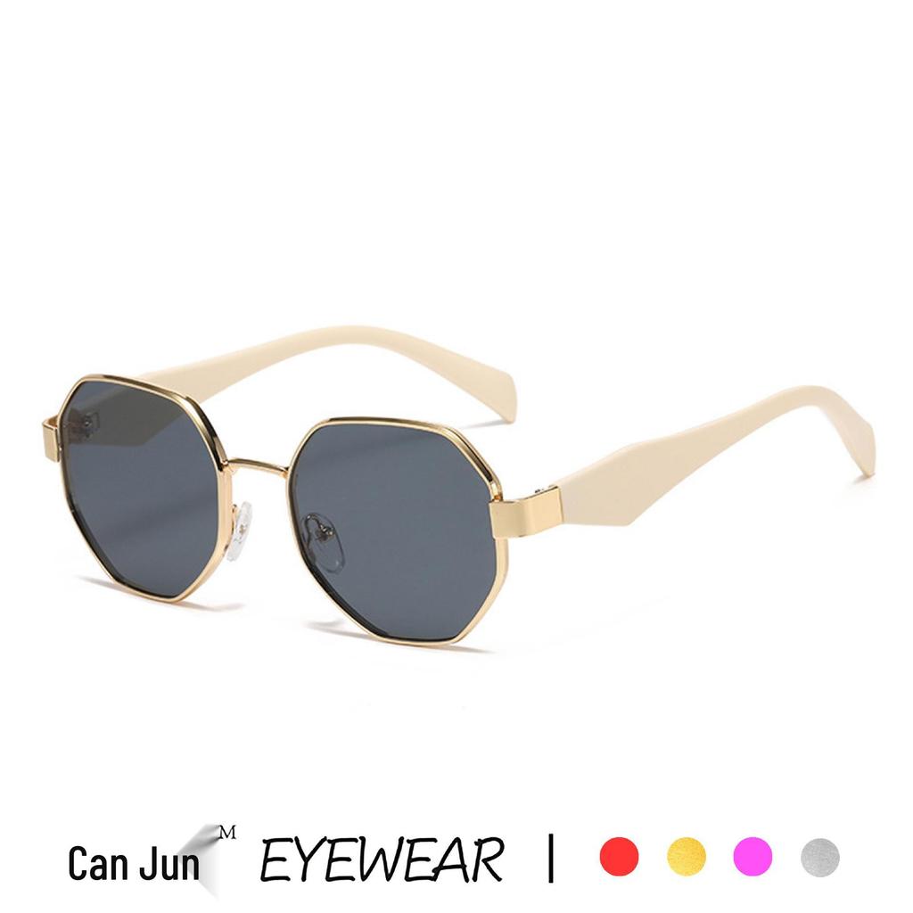 Stylish Retro Punk Polygonal Metal Sunglasses for Men & Women – High-End European & American Fashion