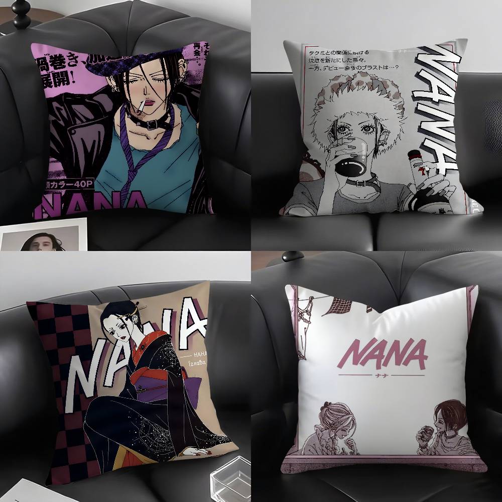 Arrival N-Nana Anime Pillow Case Home Dorm Chair Back Short Plush Double-Sided Printing Office Nap Time Cushion Cover