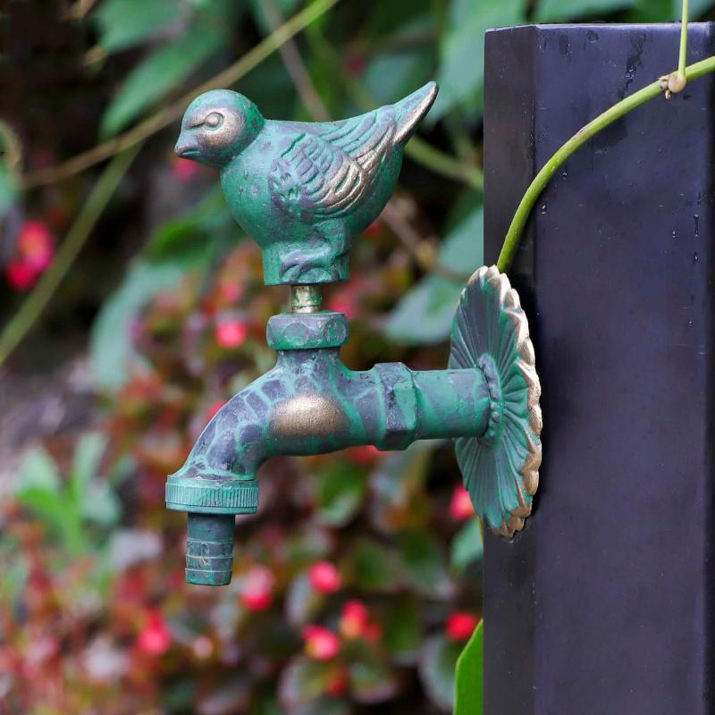 Bronze Outdoor Washing Machine Faucet Copper Animal Handle Garden Cold Tap Outdoor Courtyard Floor Landscape Water Faucet