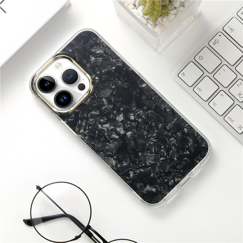 Applicable To Apple 17 Mobile Phone Case Colorful Ins Iphone12/13/14 15pro Electroplated Shell Pattern Protective Case