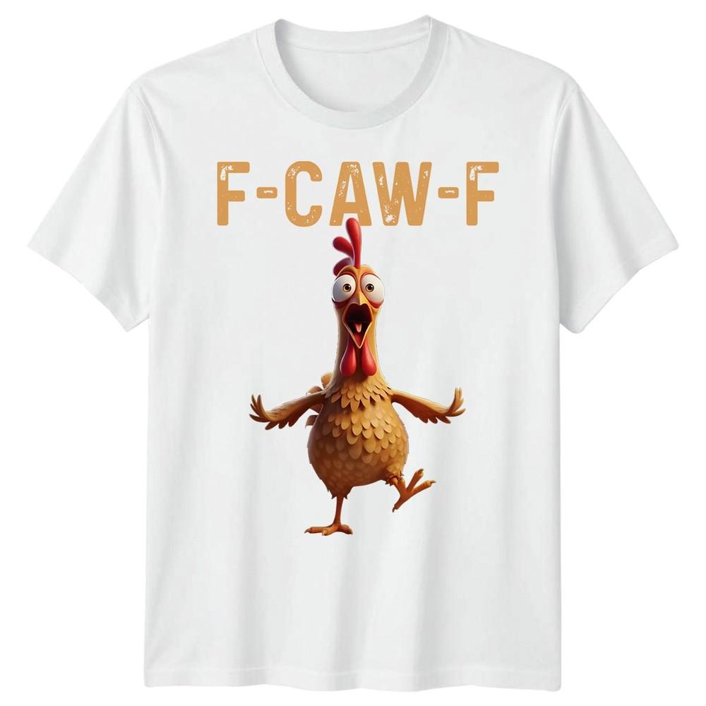F-CAW-F Sarcastic Chicken Meme Tee Funny Gothic Halloween T-Shirt Adults#2