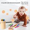 Colorful Stick Wooden Block Color Shape Classification Cylinder Toy For Sensory Training And Motor Skills Development