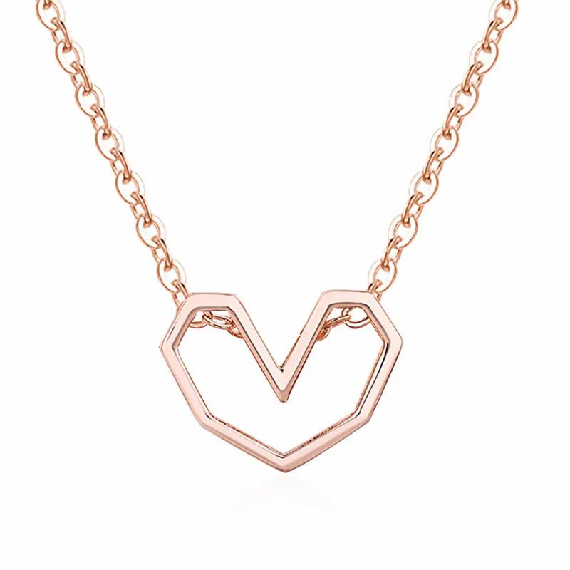 Korean 925 Sterling Silver New Ladies Fashion Jewelry Luxury Love Heart Charm Pendant Necklaces For Women Wedding Party Gift