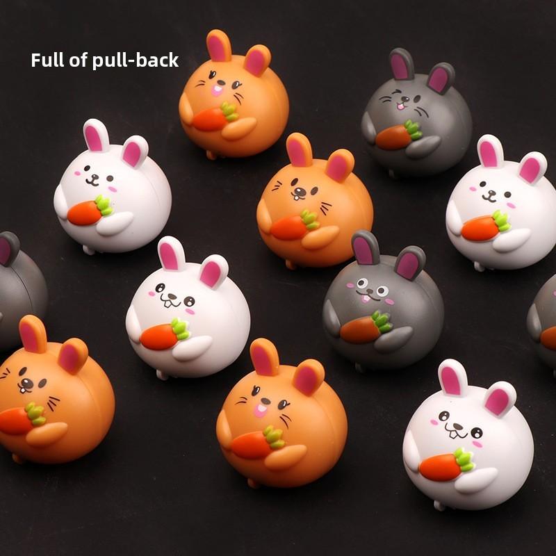 Carrot Rabbit Animal Toy Car With Rebound Mechanism For Toddlers And Gift Giving