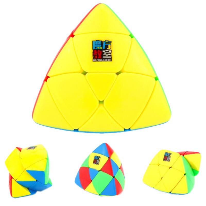 3x3 Pyramorphix Magic Cube Stickerless Brain Teaser Skewb Cube Puzzle Toy for Magic Cubes Beginners