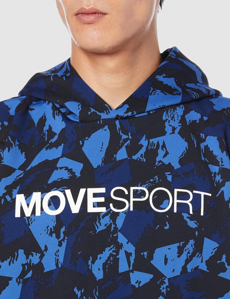 Sweatshirt Descente Full Zip Cover SHIELD Allover Pattern MVSP Windproof Heat Retention Stretch Sweat Absorbent Training BL XO [Move Sports] (both