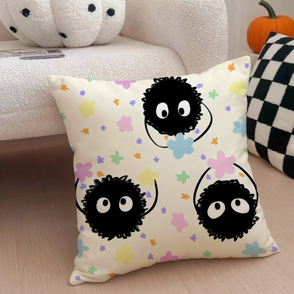 Fairydust Pillow Case Anti-dustmite Pillowcase Invisible Zipper Silky Short Plush Sofa Cushion Cover