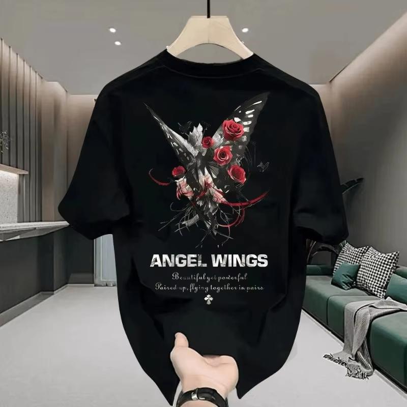 Unisexs Cotton Fitted Tshirts 3XL Black T Shirt for Unisex Casual Summer Wear Fashion Butterfly Print Tee Shirts White Unisex Clothing