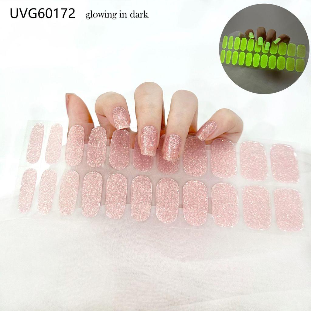 Transparent Nude UV Gel Nail Art Stickers: Semi-Cured, Semi-Baked Manicure Sheets