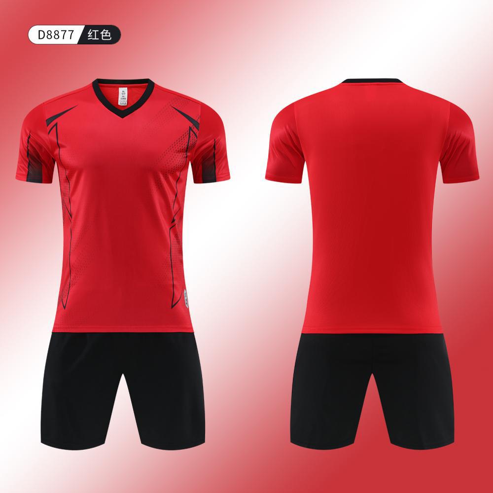 New football jersey set, slick plate competition training team uniform, adult and children's uniform, thin breathable football jersey