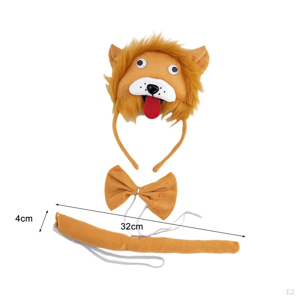 Halloween Kids Animal Costume Set Cosplay Party Accessories Hair Hoop Ears Headband