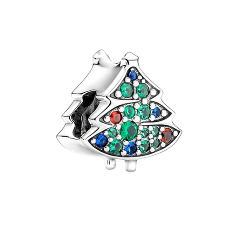 Novos Pingentes de Natal Diy Joias Femininas Presente Árvore de Natal Rena Nariz Vermelho Papai Noel Contas Encaixe Pulseira Original Acessórios