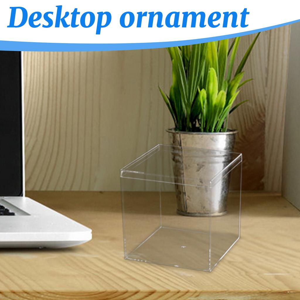 Transparente Box aus Kunststoff und Acryl, quadratische Box, Erdabdeckung, Bonbonbox, handgefertigte Displayverpackung