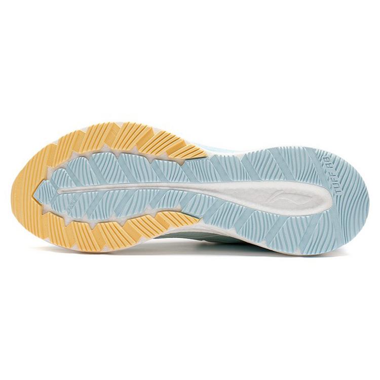 New LiNing YueYing 2.0 Cushioning Anti Slip And Wear Resistant Low Top Running Shoes Women's Beige Blue Yellow ARHS016-1