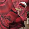 Valentine 'S Day Red Rose Flower Tulle Curtains For Living Room Bedroom Home Decor Chiffon Sheer Voile Kitchen Curtain