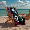 Custom Name Ultra-Soft Beach Towel with Joker Theme,Ideal for Pool - Camping, Diving - Perfect Travel Essential, Vibrant Beach Towel.