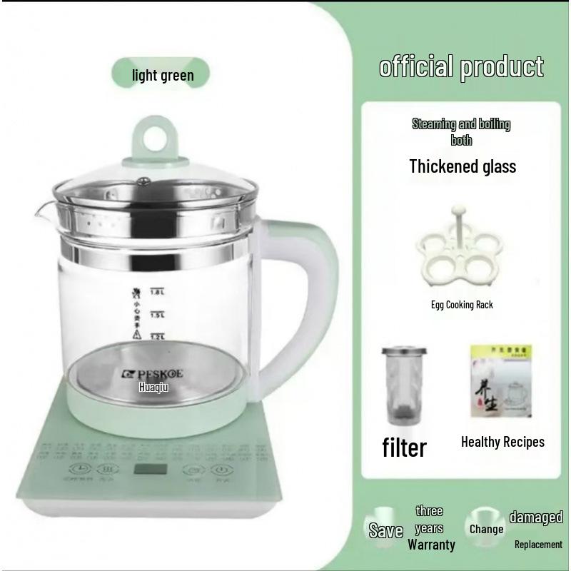 Hemisphere Health Multifunctional Automatic Glass Tea & Water Kettle - High Temperature Resistant, Thickened for Tea & Medicine Boiling.