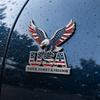 VS Geloof Familie Vrijheid Metalen Embleem Auto Badge met Adelaar Ontwerp Duurzaam en Gedetailleerd Voertuig Accessoire voor Buiten Decoratie