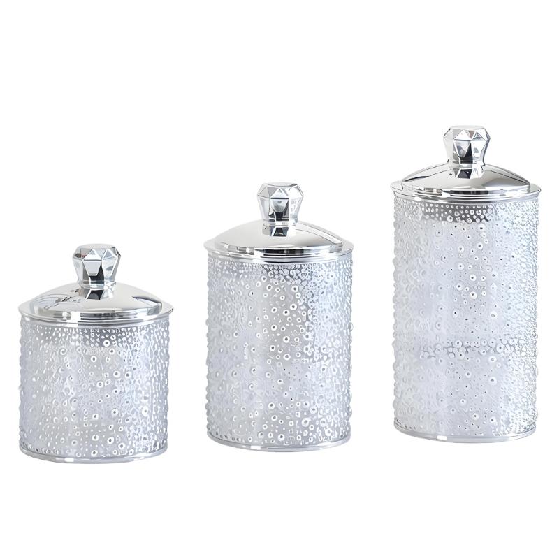 3 Pieces Premium Sealed Food Canisters Perfect For Coffee Tea And Dry Goods Storage Transparent Organizers Jars