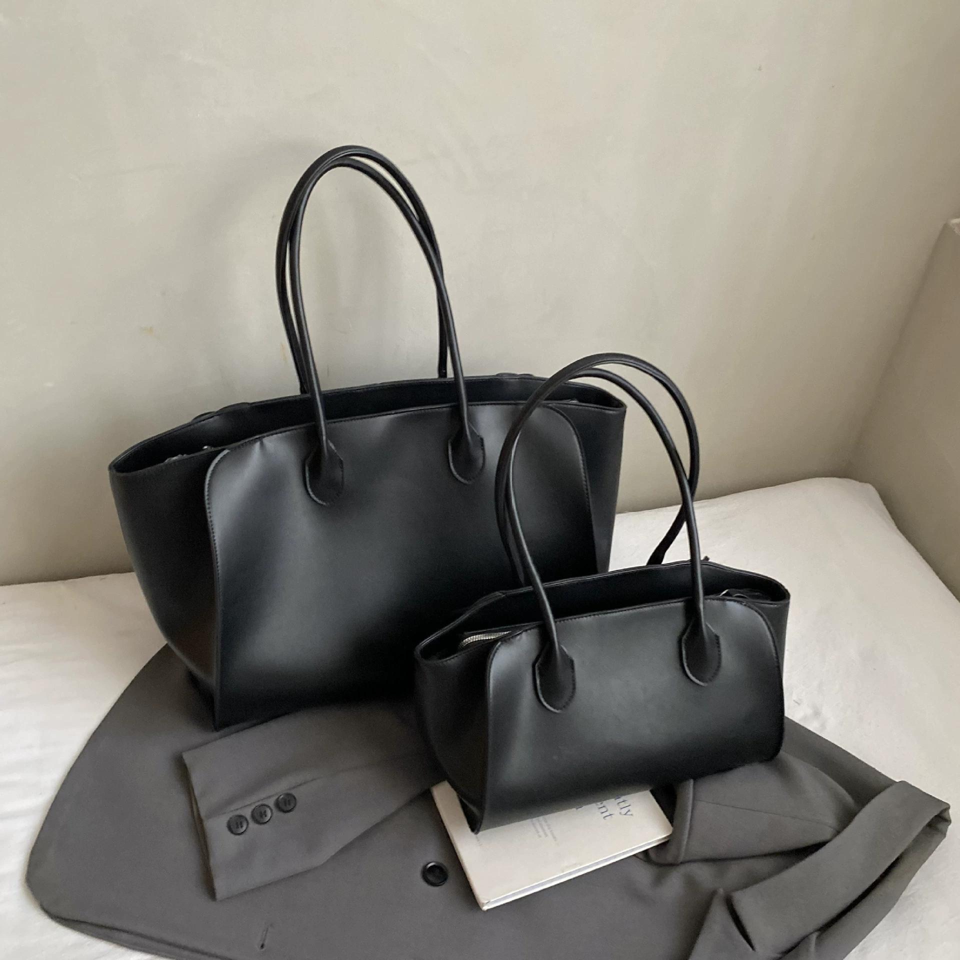 

Luxury Women s Large Tote Bag Genuine Leather Shoulder Bags 2026 Female Retro Handbags High Quality Ladies Messenger Bag Black big