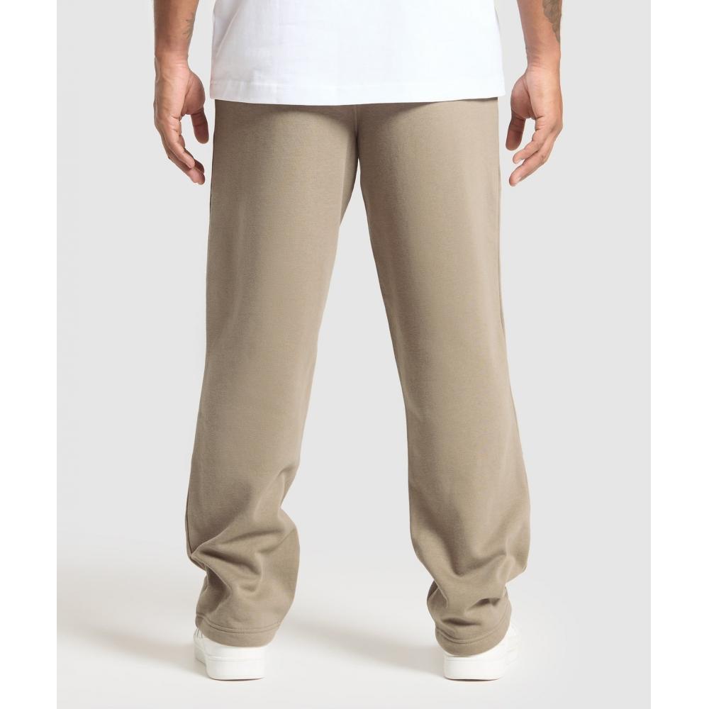 Gymshark Pantalón de chándal recto Crest Lifestyle Marrón A5a1o Nc0s