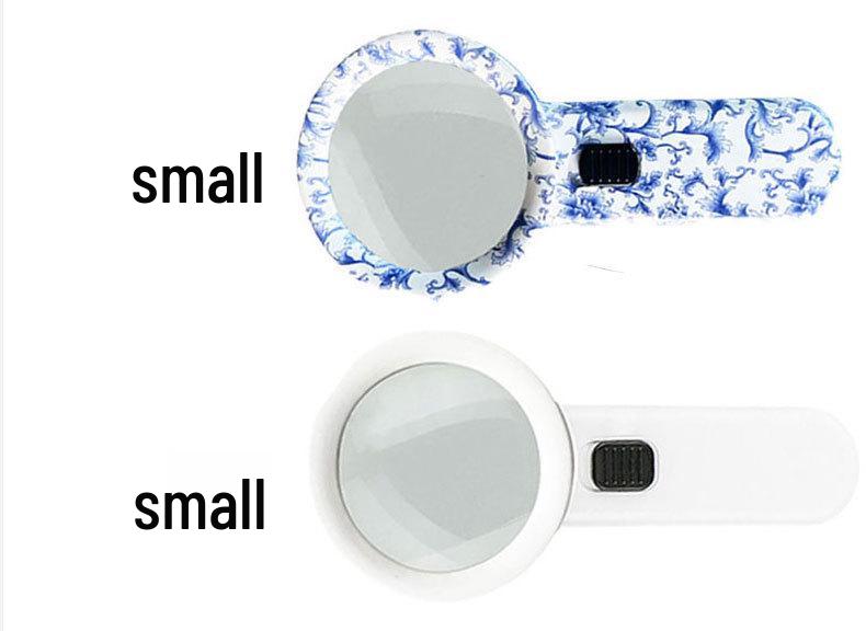 30x Handheld Reading Magnifier with 12 LED Lights - High Magnification Double Lens for Elderly Use