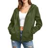 Womens Waterproof Windproof Hooded Jacket Lightweight Zip Up Outdoor Raincoat with Adjustable Drawstring Hem and Elastic Cuffs