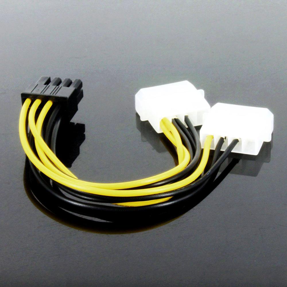 8Pin Male To Dual 4Pin Male Video Card Power Cord 8 Pin PCI Express To Dual 4 Pin Molex Graphics Card Power Cable