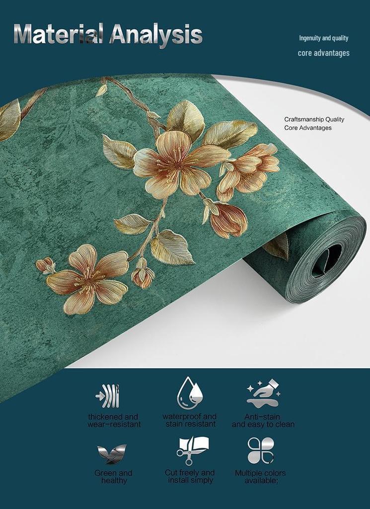 Thick Self-Adhesive Embossed Waterproof Wallpaper for Home Decoration