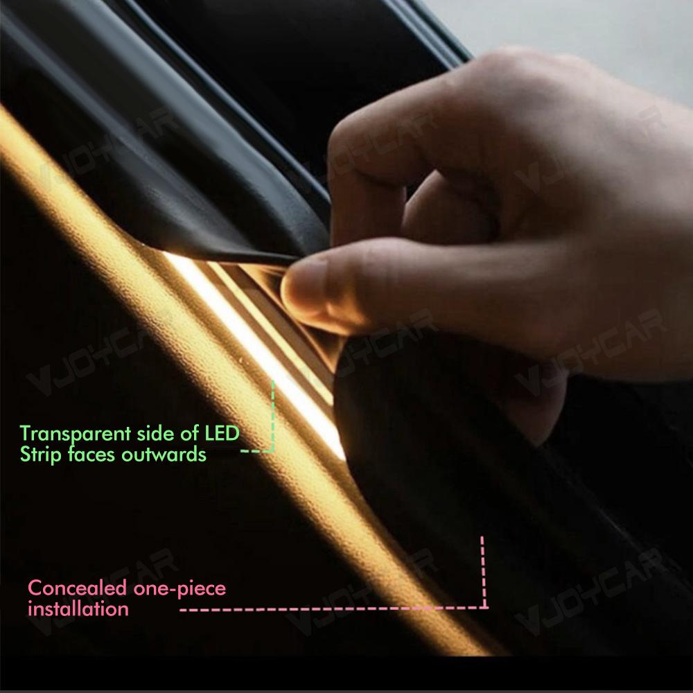 VJOYCAR New Model Y Juniper YL New 3 Highland Rear Front Rear Trunk Waterproof LED Strip Atmosphere Brighten Light Plug & Play