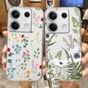 Koreanische Blume INS Minimalistische Pflanzen Handyhülle Für Xiaomi Redmi Note Note 13 9 11 10 12 Pro 12S Weiches TPU Transparentes Cover für Mädchen