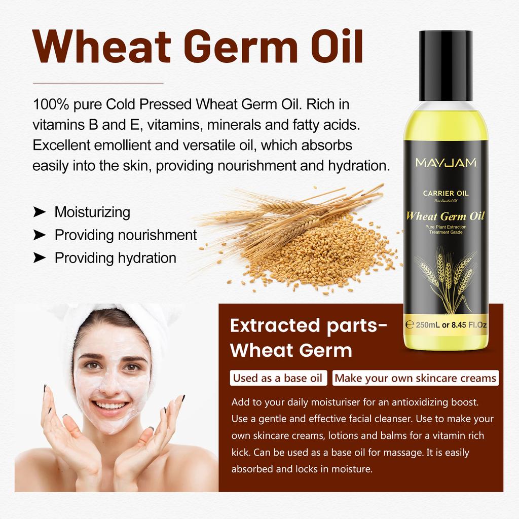 MAYJAM 250ml 8,8oz Nosný olej Make Cuticle Oil Creames Tělové oleje Balzámy na rty Sladké mandle Šípkový olej z hroznových jader Jojoba Olivový olej