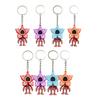 1/4 st Nyckelring Tecknad Blommig Design Nyckelring Handgjord PVC Metall Nyckelring Hängande Hänge Ryggsäck Väska Tillbehör