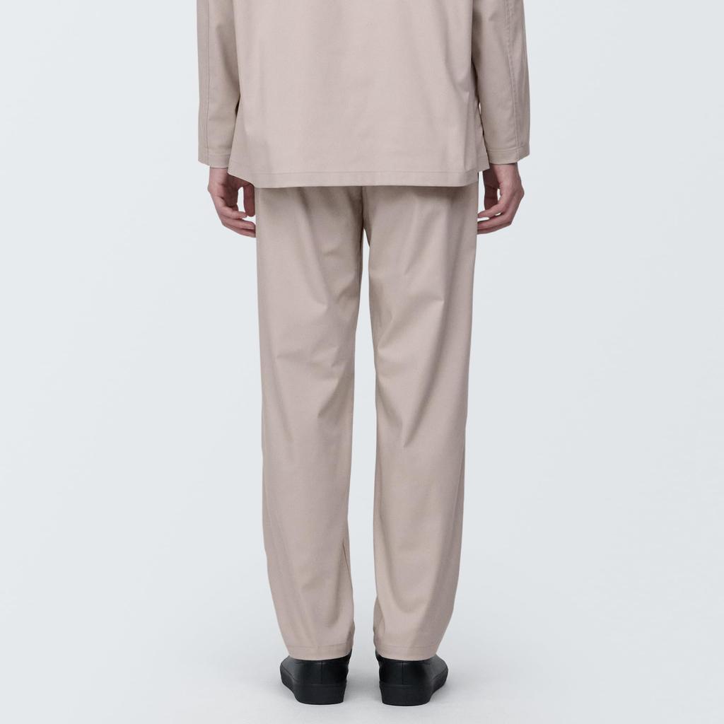 Cheap MUJI Easy Tuck Wide Pants AE0WTA4S Light Beige XL