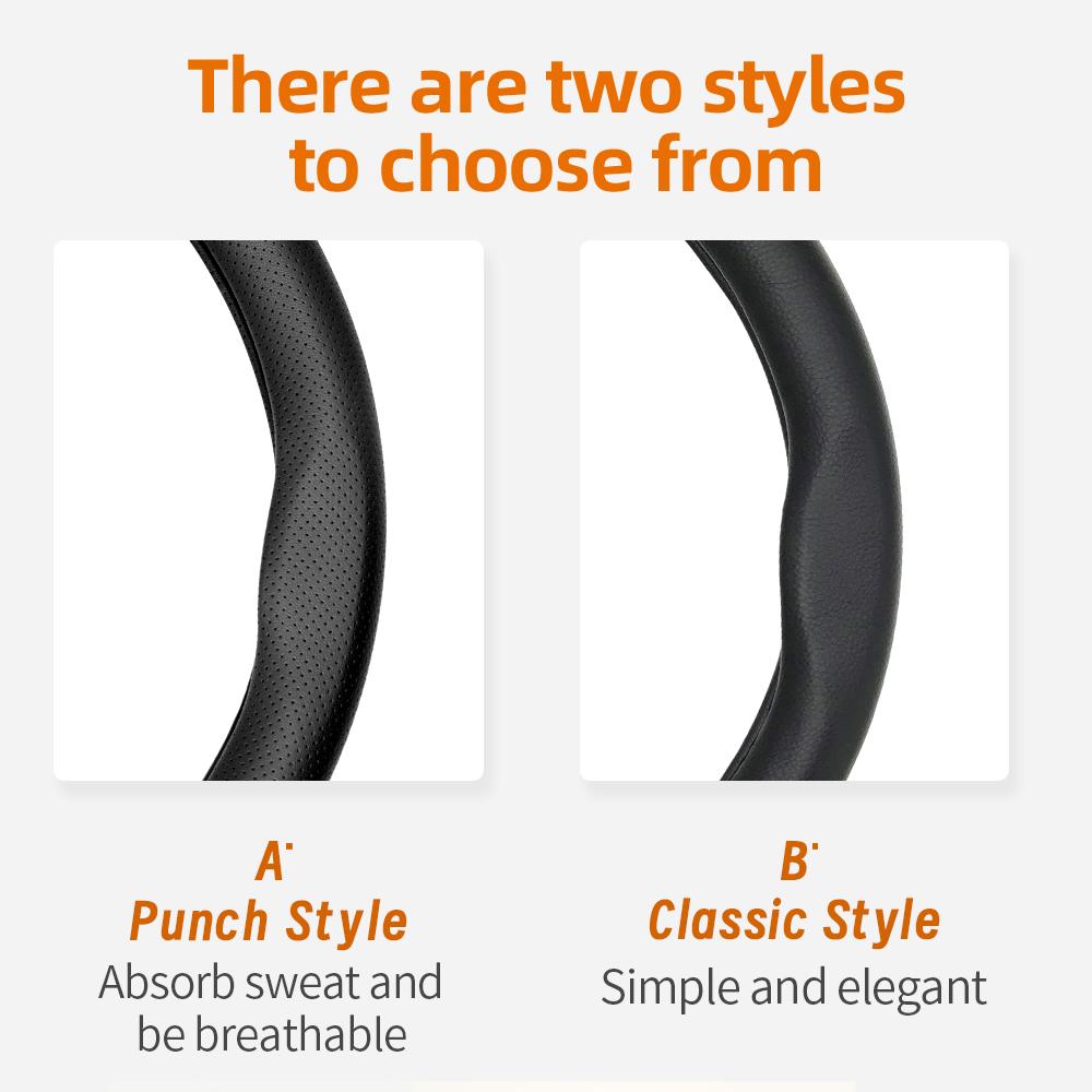 ZKMD1 Suitable for Renault Ultra-Thin Breathable Leather Steering Wheel Cover Suitable for Megane 3 2 4 Clio4 5 Captur Trafic